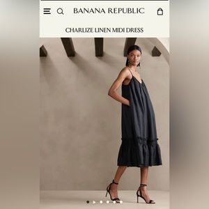 BNWT -  Banana Republic Charlize linen midi dress
